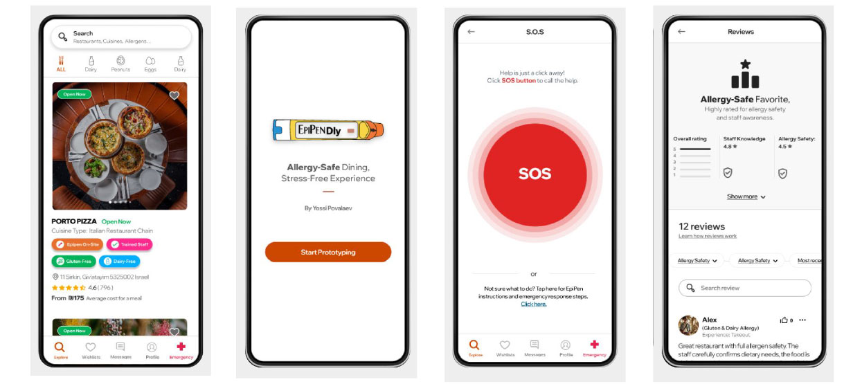 A sleek black laptop floating in mid-air, displaying a modern business card design on its screen. The background features a gradient blue circular design with multiple floating blue spheres, creating a dynamic and futuristic visual effect.